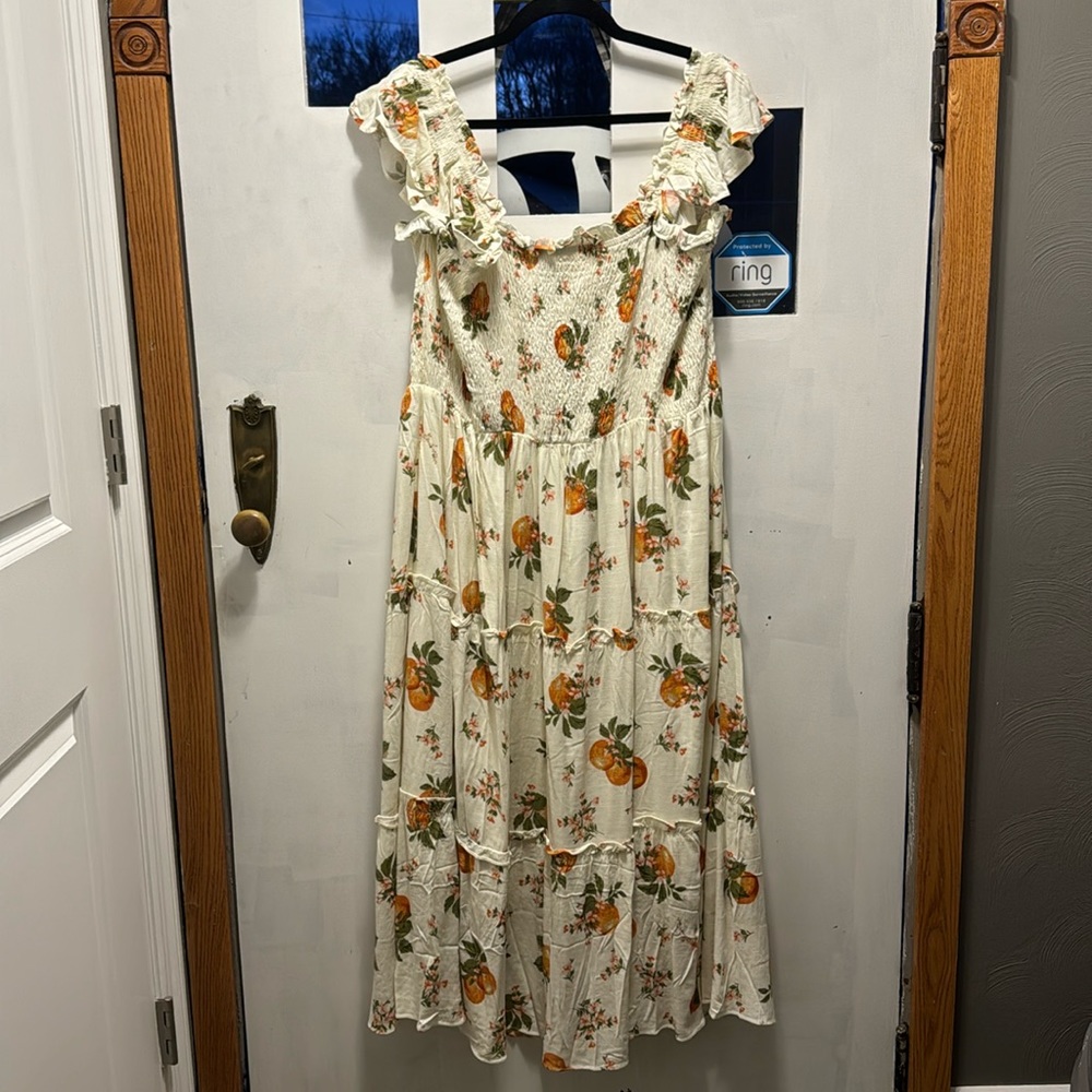 Sugarlips Curve orange print dress